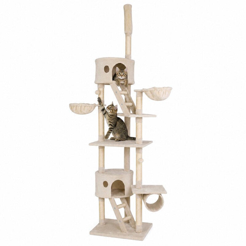 Lionto Kratzbaum XXL, Höhenverstellbar (230 - 250 cm) beige