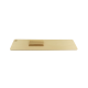 Holz-Haustierfütterungsmatte mit fünf erhöhten Abschnitten für Schalen, mit einem Logo in der oberen linken Ecke.