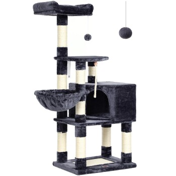 L Kratzbaum Kletterbaum 138cm dunkelgrau