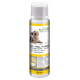 Flasche von Petbalance Support Haar- & Hautserum für Haustiere, mit einem Hund und einer Katze auf dem Etikett, 125 ml, mit Text in Deutsch und Englisch.