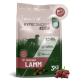 REAVET Hypoconcept Adult Hundefutterbeutel — 'Mit frischem Lamm', 3 kg; Hundesilhouette, Kroketten und rohes Lamm, Single-Protein, weizenfrei.