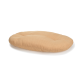 Ein rundes, plüschiges Haustierbett in hellbeige mit einem subtilen Fischgrätmuster, das für Komfort und Entspannung entworfen wurde.