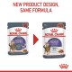 Image comparing two pouches of Royal Canin's Appetite Control cat food, highlighting "New Product Design, Same Formula."