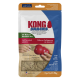 KONG Snacks-Hundeleckerli-Beutel mit einem roten KONG-Spielzeug, sichtbarer Text "All-Natural", "Stuff to extend playtime" und "Made in USA"