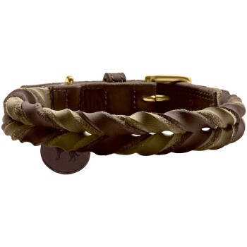 Halsband Solid Education Duo dunkelbraun 60 cm