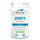 Weißer wiederverschließbarer Beutel von DOG FIT by PreThis JOINTS Medium Gelenkkomplex für Hunde, beschriftet mit '100% frei von Zusatzstoffen'.