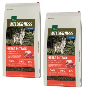 WILDERNESS Great Outback Kaninchen, Känguru & Rind 2x12 kg