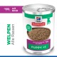 Dose Hill's Science Plan Welpen-Nassfutter (Loaf Paté) mit der Aufschrift „PUPPY <1“, „Healthy recipe with beef“, „WELPEN Alle Rassen“.