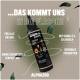 Schwarze ALPHAZOO Beauty-Flasche beschriftet mit 'Lauscher Auf' mit Kamille und Ringelblume, mit umweltfreundlicher Verpackung für alle Rassen.