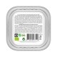 Biologische hondenvoedselcontainer met kip, met ingrediënten in het Duits en Frans, waaronder vlees, algen en vitamines. 150g.
