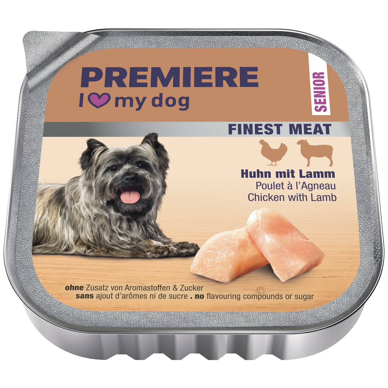 PREMIERE Finest Meat Wet Dog Food, Senior Chicken with lamb 150 g