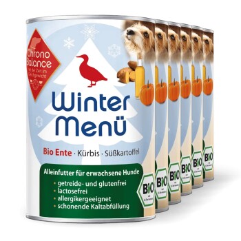 Winter Menü Ente mit Kürbis und Süßkartoffel 2,4 kg
