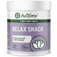 AniForte Relax Snackbehälter für Haustiere, mit einem lila Etikett, das "NATÜRLICHE RUHE & ENTSPANNUNG" für natürliche Gelassenheit angibt.
