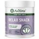 AniForte Relax Snackbehälter für Haustiere, mit einem lila Etikett, das "NATÜRLICHE RUHE & ENTSPANNUNG" für natürliche Gelassenheit angibt.