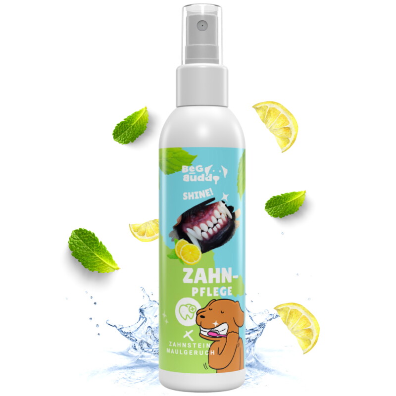 BeG Buddy Zahn weiß Dental Spray Hund, Zahnreinigung & Maulhygiene 150ml