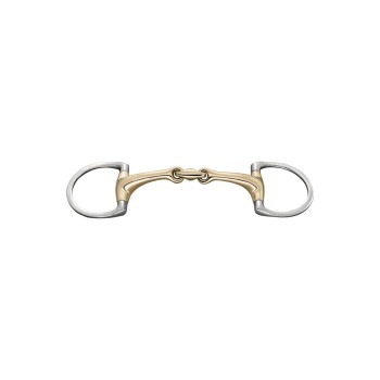 Olivenkopfgebiss Dynamic RS Sensogan mit D-förmigem Ring doppelt gebrochen 1,6 cm 12,5 cm