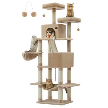 Katzenbaum XXL 206cm Kratzsäulen braun