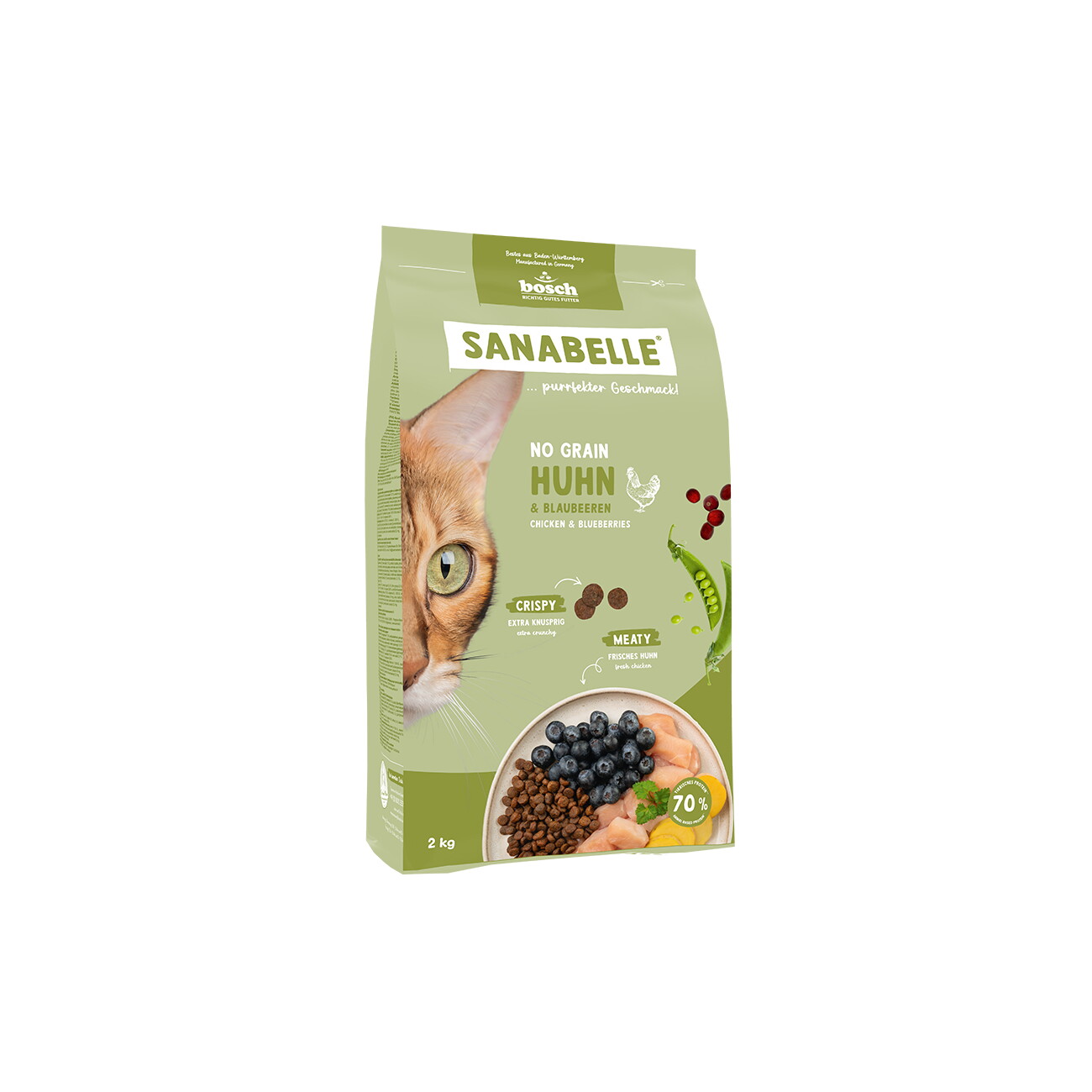 Sanabelle Trockenfutter Katze, Adult, No Grain, Huhn 2 kg