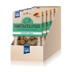 Hundeleckerlis in Sternform, präsentiert in einer Pappschachtel, beschriftet mit "HAUT&FELL PLUS" mit "Spirulina Algen," hergestellt in Deutschland.