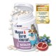 Behälter von GIGI Magen & Darm KOMFORT, ein natürliches Verdauungshilfsmittel für Haustiere, mit 60 Tabletten, die Blaubeeren und Granatapfel enthalten.