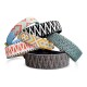 Premium Halsband Gepolstert blau/ grau L