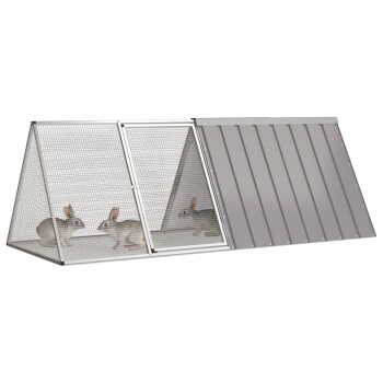 VidaXL Kaninchenkäfig Stahl Verzinkt Hasenstall Kaninchenstall 2,015 m, 80,5 cm, 71 cm
