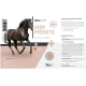 Ein braunes Pferd und ein flauschiger Hund im Freien mit einem Textfeld, das sagt "MIT EXPERTEN ENTWICKELT", das Produkte für Haustiere fördert, die von Experten entwickelt wurden.