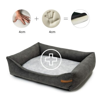 Otto Orthopädisches Hundebett Grau S-XL grau L