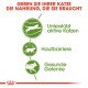 Bild, das Katzenfutter mit deutschem Text bewirbt: "Geben Sie Ihrer Katze die Nahrung, die sie braucht." Icons für aktive Katzen und gesunde Gelenke.