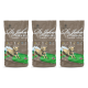 Drei Beutel Dr. John Grain Free Hundefutter, mit der Aufschrift "Huhn und Kartoffel", jeweils 2 kg, mit einer Illustration eines laufenden Hundes und Nährstoffangaben.
