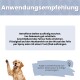 Eine Gruppe in einem Online-Haustiergeschäft mit zwei Hunden. Text: "ES WIRD ERNST. LERN UNS KENNEN" hebt nachhaltige Haustierprodukte aus Dortmund, Deutschland, hervor.