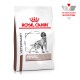 Royal Canin Veterinary Diet Hepatic Hundefutterbeutel mit einer Silhouette eines Hundes, mit den Logos "ROYAL CANIN" und "VETERINARY NUTRITION."