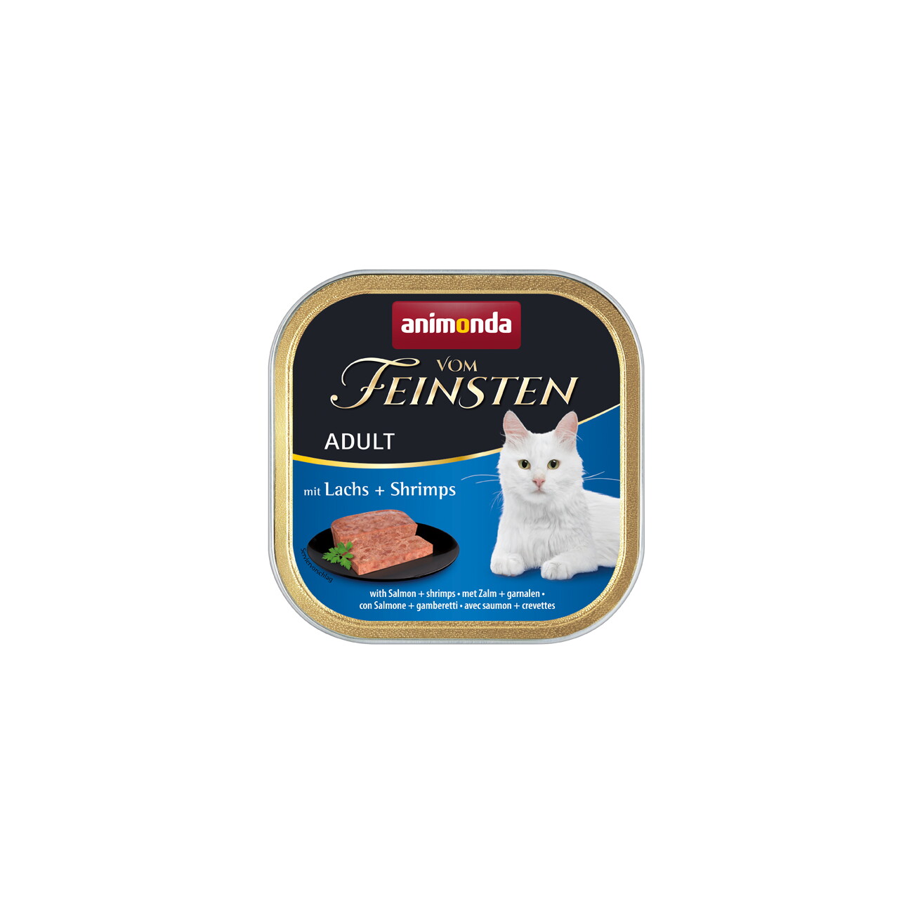 animonda Vom Feinsten Nassfutter Katze, Adult, Lachs und Shrimps 32x100 g