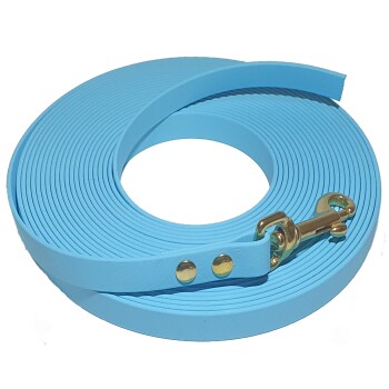 15-25 kg Biothane Schleppleine azurblau 3 m