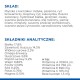 Lista składników karmy dla zwierząt w języku polskim, szczegółowo opisująca składniki takie jak kurczak, indyk, zboża oraz analizę wartości odżywczych, w tym białko i witaminy.