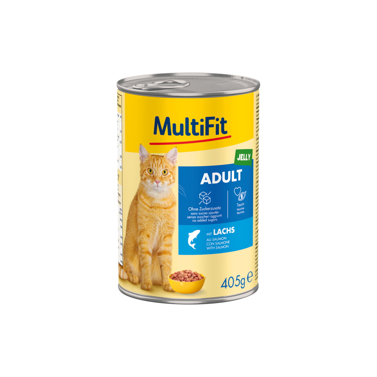 MultiFit Nassfutter Katze Adult, in Gelee, Lachs 6x405 g