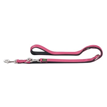 Verstellbare Führleine Neopren himbeere 2,5 cm, 2 m