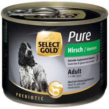 SELECT GOLD Pure Adult 6x200g Hirsch
