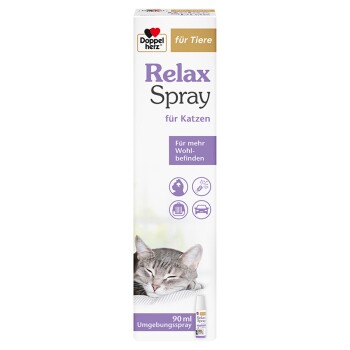 Double cœur pour animaux Spray relaxant pour chats 90 ml