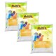 Three bags of MultiFit Vogelsand for canaries, finches, and exotic birds, featuring colorful birds on the packaging.