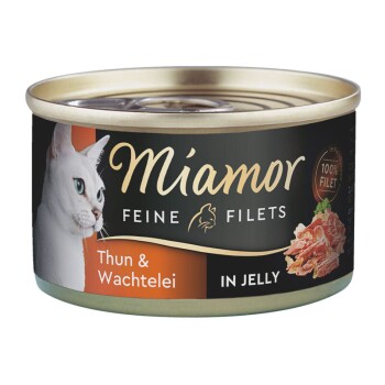 Feine Filets in Jelly heller Thunfisch & Wachtelei 24x100 g