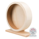Holz-Laufrad für kleine Haustiere, mit einer glatten Oberfläche und Korkinnenseite, mit einem Tierschutzsiegel.