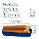 Hundekauartikel für große Hunde, 15,7 cm lang und 1,7 cm breit, mit dem Text 'Perfekt für große Hunde' und '25 kg+'.