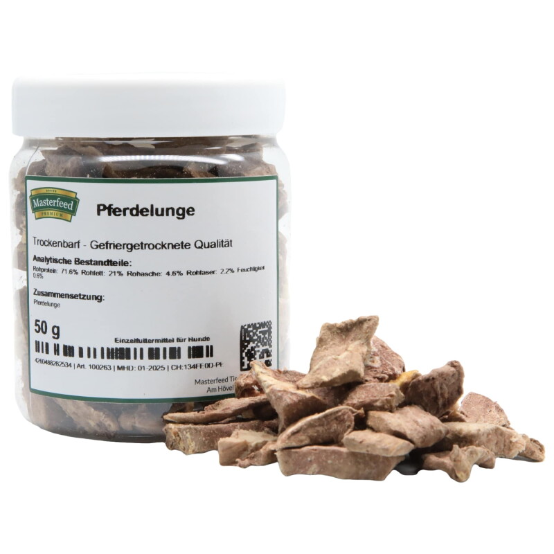 Masterfeed Trockenbarf Pferdelunge 500 g