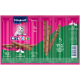 Vitakraft CatStick klassische Verpackung mit 6 Sticks, beschriftet mit "95% Extra Fleischig," mit Geschmacksrichtungen von Ente und Kaninchen.