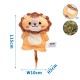 Plüschlöwentoy für Haustiere, 15 cm hoch und 10 cm breit, aus 100 % Polyester, mit einem süßen Gesicht und einem Schwanz.