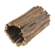 Natürliches Holz-Kauspielzeug für Haustiere, geformt wie ein hohler Baumstamm, aus mehreren Zweigen mit rauer Textur.
