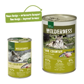 WILDERNESS Nassfutter für Hunde Senior True Country, Huhn und Lachs 12x400 g