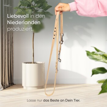 Führleine aus Leder sand 1,6 cm