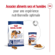 Emballage de nourriture pour chiens Royal Canin présentant un grand sac de nourriture sèche et une boîte de nourriture humide, avec un texte promouvant une nutrition optimale en combinant les deux.